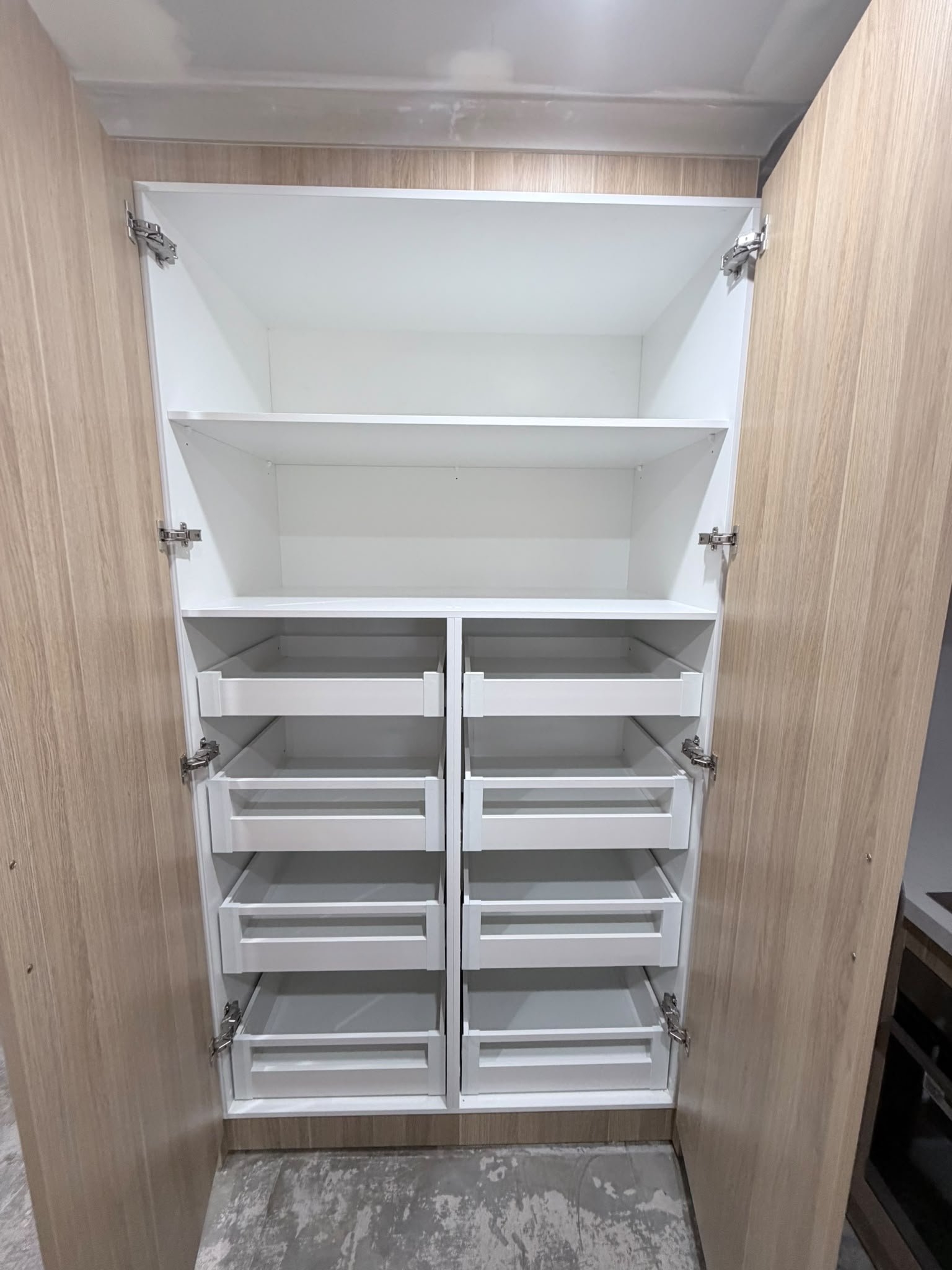 Custom Pantry with Pull-Out Drawers